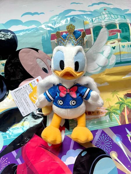 TDL★ディズニーランド☆ドナルドのクワッキーダックダックダックシティ パルパルーザ ドナルドぬいぐるみバッジぬいば★TDR
