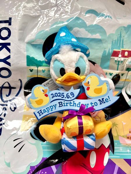 TDR★ディズニーリゾート☆ハッピーバースデートゥーミー2025ドナルドバースデーぬいぐるみバッジぬいば★TDLTDS