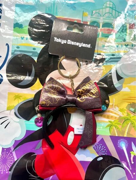 TDR★ディズニーリゾート☆パイレーツ ミニーカチューシャキーチェーン キーホルダー★TDLTDS