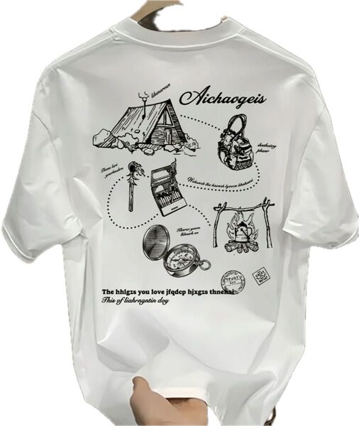 Tシャツ 半袖Tシャツ クルーネック トップス プリントTシャツ