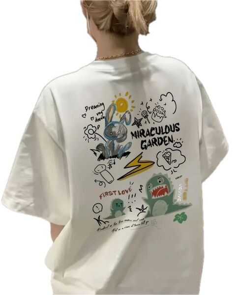 Tシャツ 半袖Tシャツ クルーネック トップス プリントTシャツ