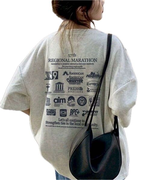 Tシャツ 半袖Tシャツ クルーネック トップス プリントTシャツ