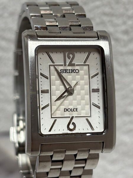 【美品】SEIKO セイコー ドルチェ クォーツ【4J41-0AC0】純正ベルト 文字盤:シルバー【動作状況:良好】メンズモデル