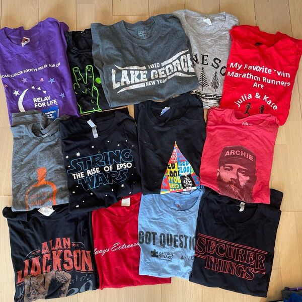 【状態良好】検品済 アメリカ古着 アメリカ輸入 tシャツ Lサイズ 13枚セット まとめ売り アソート フリマ用