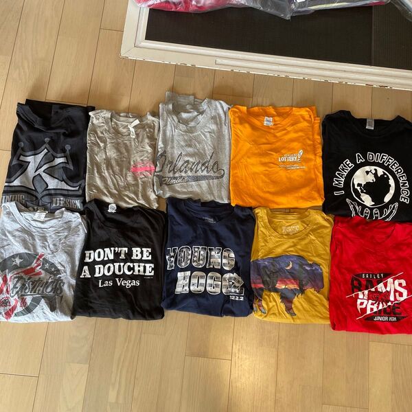 【状態良好】検品済 アメリカ古着 アメリカ輸入 tシャツ xlサイズ 2xlサイズ10枚セット まとめ売り アソート フリマ用