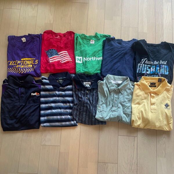 【状態良好】検品済 アメリカ古着アメリカ輸入tシャツ タンクトップポロシャツxlサイズ10枚セットまとめ売りアソートフリマ用a20