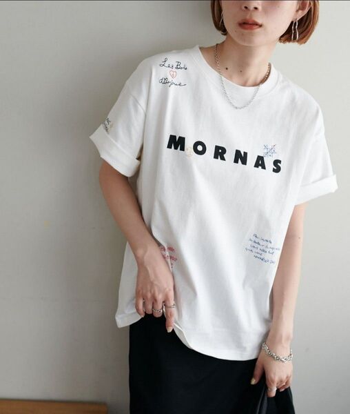 DISCOAT/【WEB限定】総柄刺繍ロゴTシャツ Fサイズ