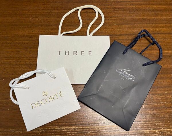 DECORT THREE Marty ショップ袋 ショッピングバッグ3点セット