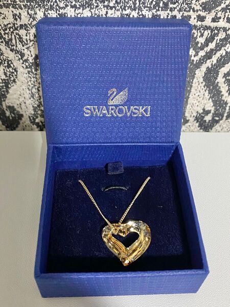 【新品同様】SWAROVSKI スワロフスキー ハート ネックレス アクセサリー