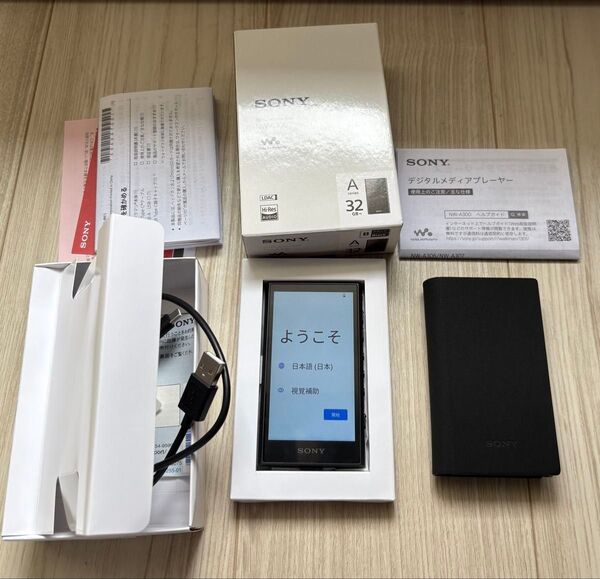 超美品 WALKMAN NW-A306 純正スエードケース付き ウォークマン BLACK