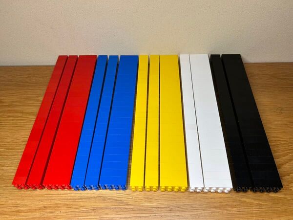 LEGO レゴブロック 基本パーツ黒色、白色、黄色、青色、赤色、セット