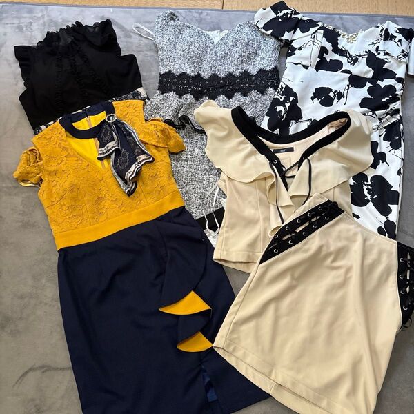 ナイトドレス キャバドレス タイトミニドレス 5点セット L sizeまとめ売り