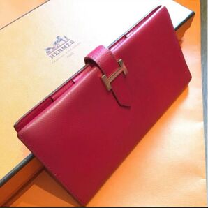 エルメス HERMES べアン 二つ折り長財布 正規品