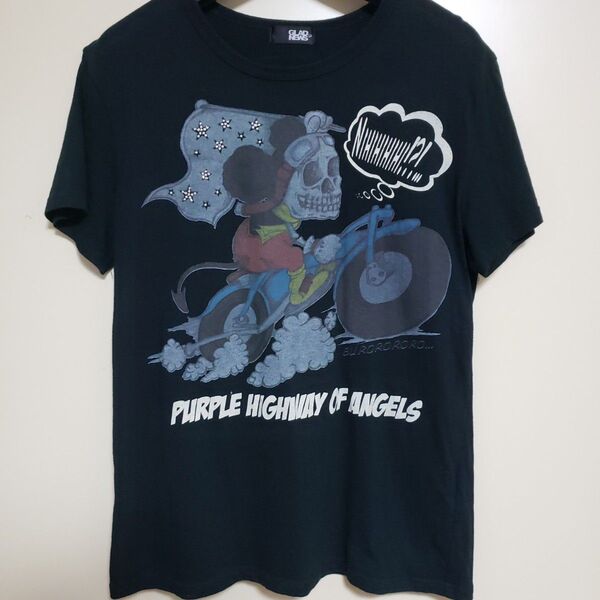GLAD NEWS グラッドニュース ミッキープリントTシャツ 黒