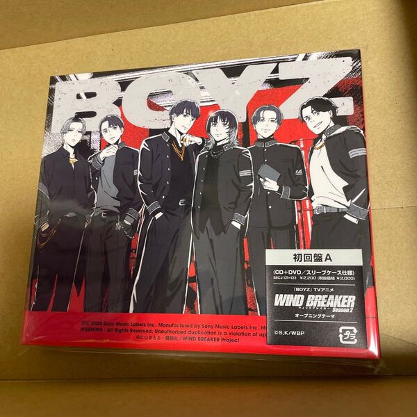 初回盤A DVD付 スリーブケース SixTONES CD+DVD/BOYZ 25/6/4発売 【オリコン加盟店】