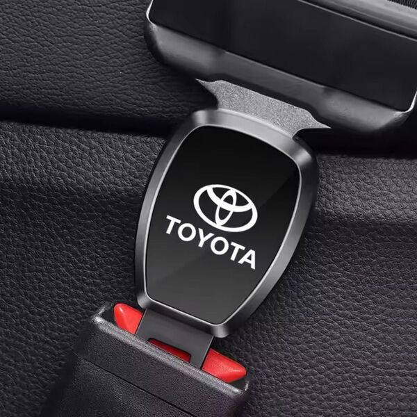 TOYOTA トヨタ シートベルト エクステンダー バックル ミラー仕上げ ワンプッシュボタン ガンブラック 黒 GR TRD n