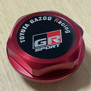GR SPORT トヨタ TOYOTA GAZOO Racing アルミニウム オイルフィラーキャップ アルマイト加工 レッド e