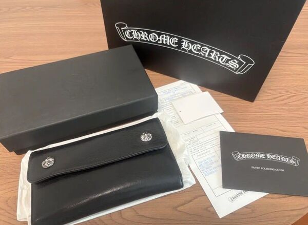 正規超美品!クロムハーツ ウェーブクロスウォレット 財布