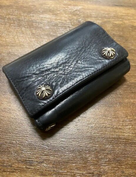 正規超美品!クロムハーツ スリーフォールド ウォレット 財布