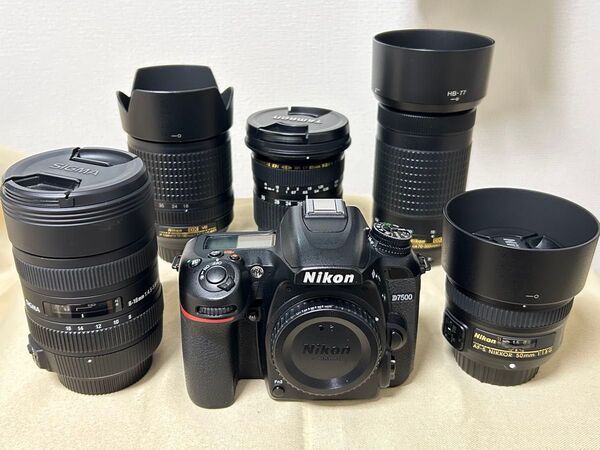Nikon D7500 デジタル一眼レフカメラ レンズ5本セットこれだけでどこにでも行けます!!
