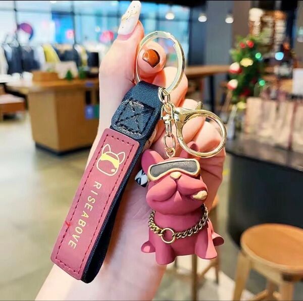 フレンチブルドッグ フレブル キーホルダー 犬 リング チャーム 韓国