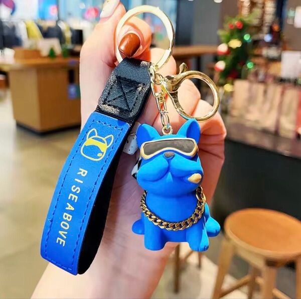 フレンチブルドッグ フレブル キーホルダー 犬 リング チャーム 韓国