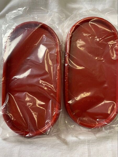 【新品】タッパーウェア MMシール 蓋 2枚セット 赤 朱色