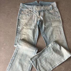 DIESEL ダメージ デニムパンツ レディース ブルー系