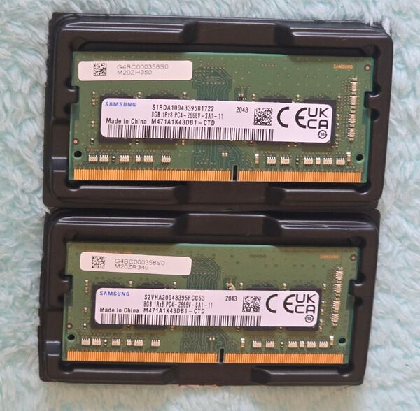 SAMSUNG 16GB 8GBx2枚組 DDR4-2666 SO-DIMM メモリ M471A1K43D81-CTD ②