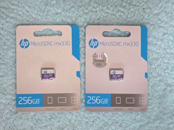 HP mx330 256GB MicroSDカード 2枚組 MicroSDXC クラス10 V30 A1 100MB/s