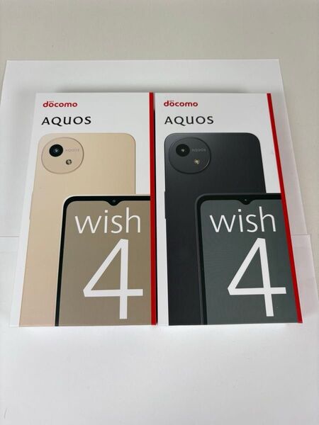 【4セット】docomo AQUOS wish4 ホワイト ブラック ブルー 新品未使用