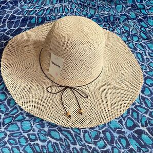 麦わら帽子 ストローハット HAT ナチュラル つば広 紫外線対策 新品