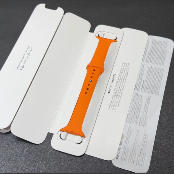 ☆未使用 Apple Watch HERMES 限定 オレンジ スポーツバンド 46mm 45mm 44mm 純正 972