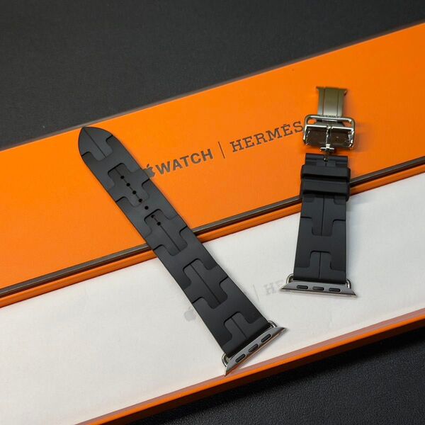 ☆美品 キリム Apple Watch Hermes 46mm 45mm 黒 アップルウォッチ エルメス 999 ブラック