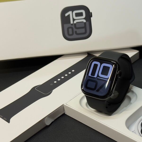 ☆即決 美品 100% Series10 ジェットブラックアルミニウム Apple Watch 42mm シリーズ10 002