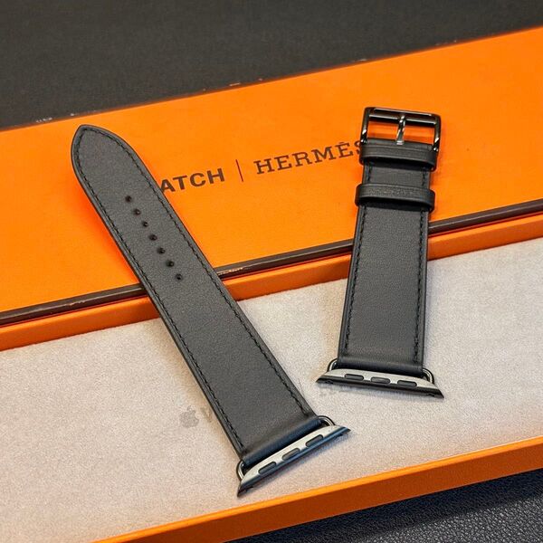 ☆ほぼ未使用 Apple Watch Hermes 46mm 45mm 44mm ブラック 黒 シンプルトゥール エルメス 063