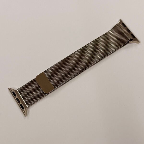 ☆美品 純正 Apple watch 41mm 40mm 38mm ゴールドミラネーゼループ ステンレス バンド 133