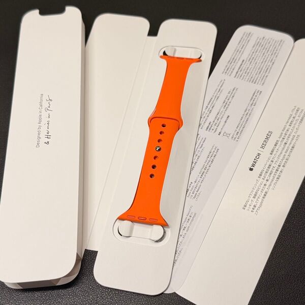☆未使用 即決 Apple Watch Series10 HERMES オレンジ スポーツバンド 42mm 41mm 179
