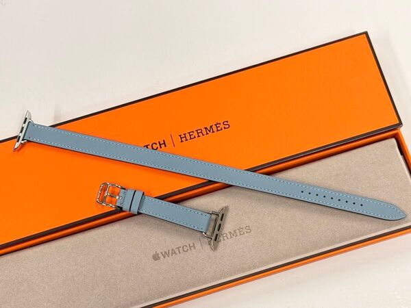 ☆希少 ほぼ未使用 ブルーラン アトラージュ Apple watch HERMES エルメス ドゥブルトゥール 980