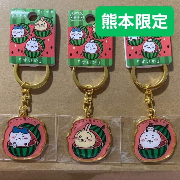【送料無料】熊本限定 ちいかわ すいか ダイカットキーホルダー フルセット ご当地