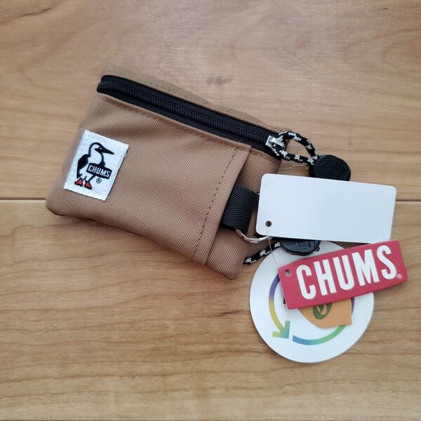 チャムス CHUMS リサイクルキーコインケース パスケース 定期入れ ブラウン