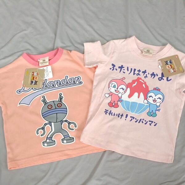 来たる夏! 90cm アンパンマン Tシャツ 半袖 女の子 女児 保育園 幼稚園 着替え 総柄 Tシャツ セット
