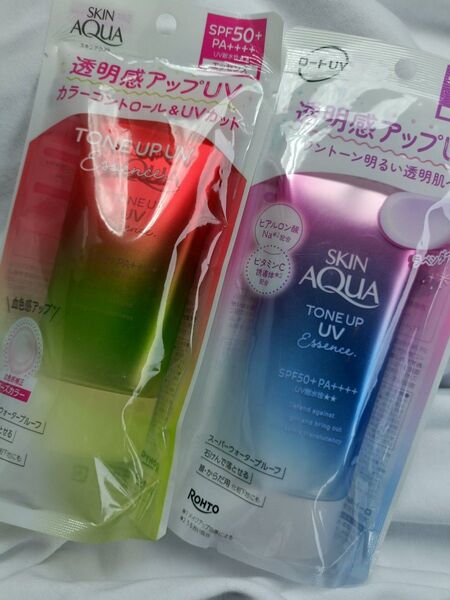 スキンアクア (SKIN AQUA) トーンアップ UV エッセンス 日焼け止め SPF50+/PA+++ 2個