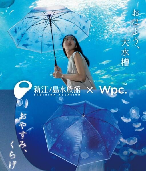 Wpc. 折りたたみ傘 ビニール傘 江ノ島アクアリウム おやすみクラゲ