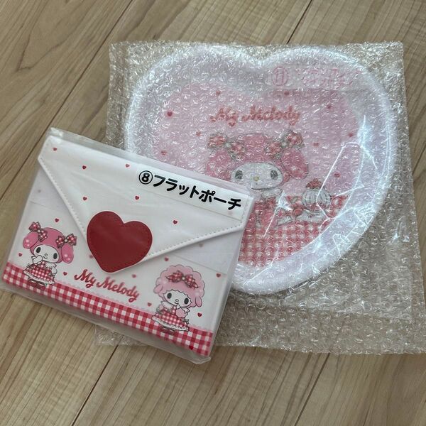 マイメロディ マイスイートピアノ サンリオ 当りくじ メラミンプレート フラットポーチ