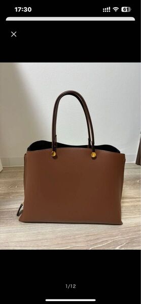 美品ロペエポールトートバッグ ハンドバッグ 2WAYバッグブラウン