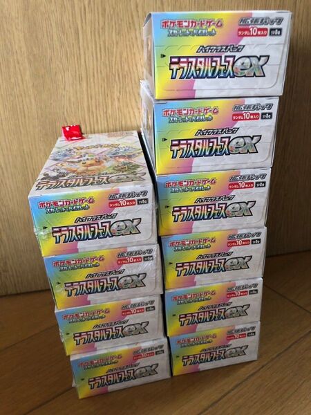 10BOX まとめ売り ポケカ 箱 シュリンク付き+シュリンク無し ペリペリあり テラスタルフェスex