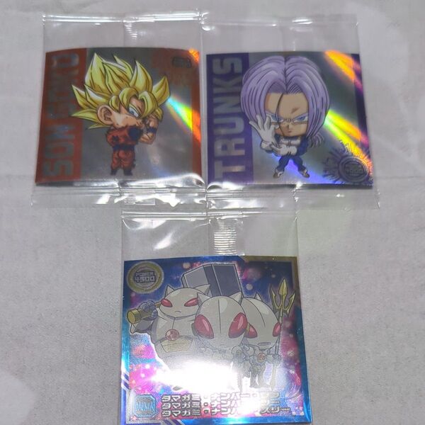 ドラゴンボールシールウエハースシール3枚、おまけ
