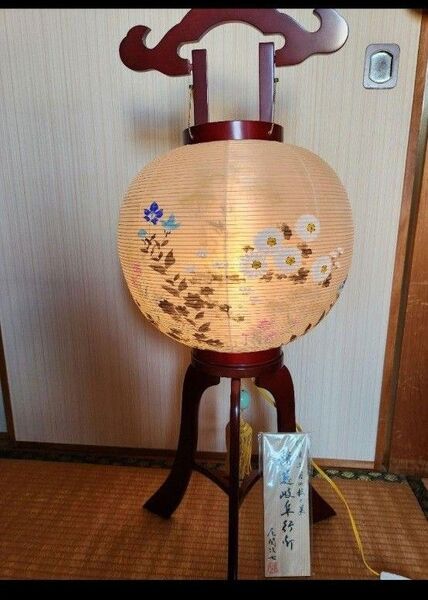 ペアー大内行灯 盆提灯 伝統工芸品 盆 中原三法堂