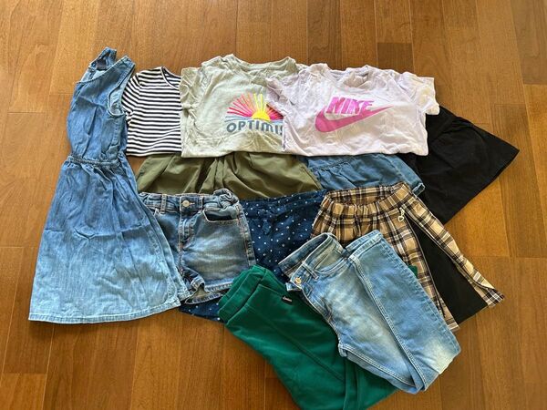 ★春〜夏 女の子 12点セット 130〜140cm スカート キュロット ズボン Tシャツ GAP GU Lovetoxic★